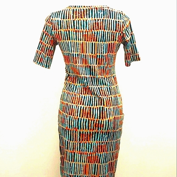 LuLaRoe Julia Print Short Sleeve Dress Sz. S - Picture 4 of 14